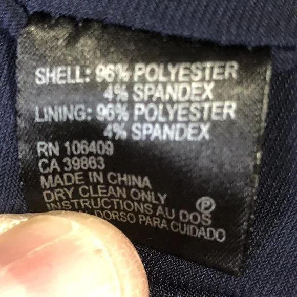 Tahari Arthur S. Levine Navy Blue Dress, size 10 - Picture 3 of 4